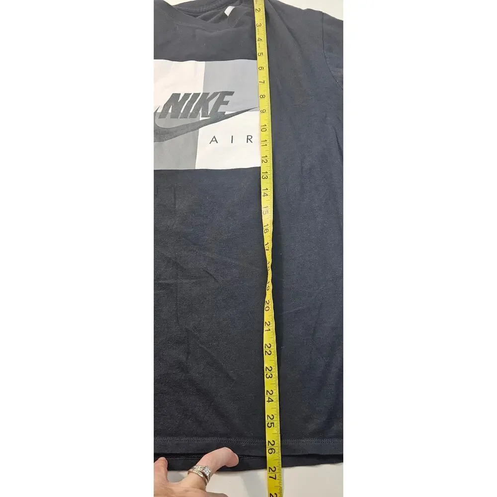 The Nike tee spell out logo graphic black white long sleeve t shirt NWOT y2k L